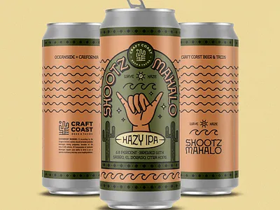 Shootz Mahalo badge branding craft beer design identity illustration packaging typography
