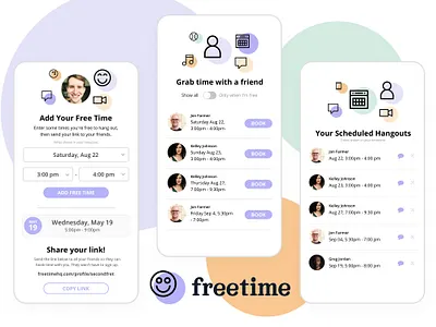 FreeTime: See Your Friends in Real Life Again app design mobile ui