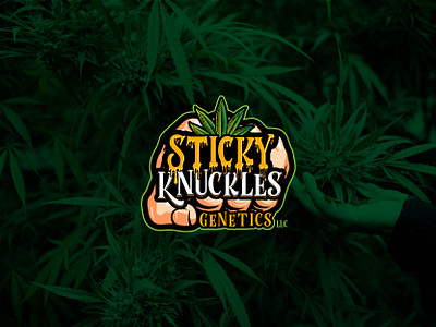 Sticky Knuckles Genetics branding cannabis cannabis branding cannabis design cannabis logo cbd cbd logo fist fist logo hemp hemp branding hemp logo logo marijuana punch punch logo vector