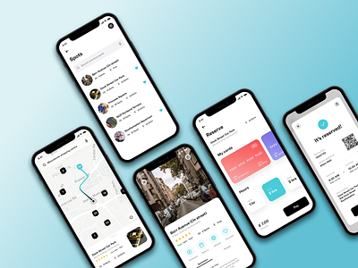 Parkable app screens app mockup parking ui