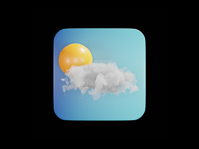 weather Icon 3d 3d art 3dillustration b3d blender3d blender3dart blendercycles illustration weather icon