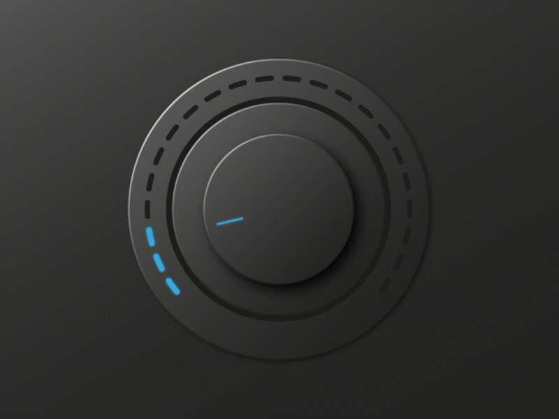 Animated volume knob animation audio control music ui ui ux uidesign