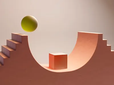 The Cube & Sphere 3d abstract animation c4d cube minimal motion design sphere