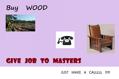 JUST MAKE A CALL jobs logo wood