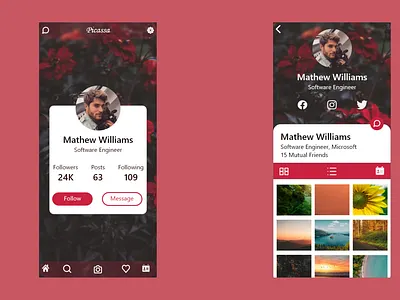 Day 6- User Profile 006 adobe xd dailyui dailyuichallenge user profile