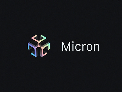 Micron | Brand brand branding coin colorful crypto crypto wallet cryptocurrency gradient identity impossible logo