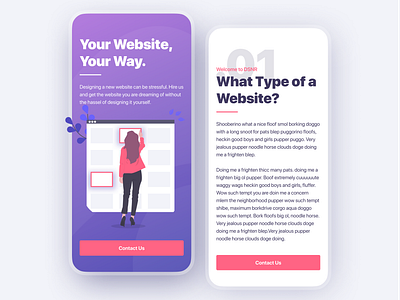 Website Building Agency agency agency website design illustration minimalist mobile responsive modern typography ui ux website