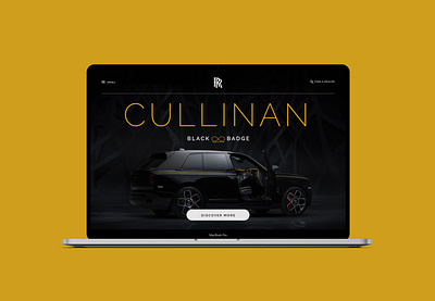 Roll Royce Cullinan Black Badge design minimal ui ux web webdesign