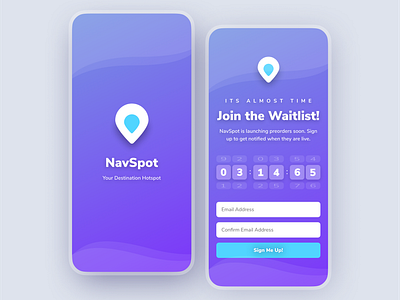 Waitlist App Sign Up design logo modern sign up signup splash splashscreen ticker time timer timers ui ux waiting waitlist