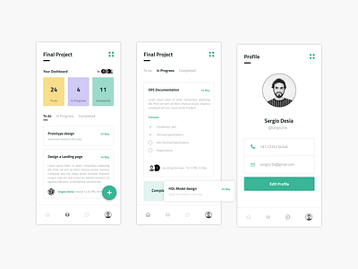 Project Manager illustration logo pets uiux uidesign mobile project management task task management task manager todo todo app todolist uiux uiux uidesign figma mobileui