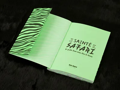 Sainté Safari – city guide book book book cover city guide edition editorial design editorial layout fluo fluorescent france guide guidebook pattern safari saint étienne zebra