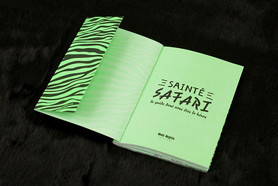 Sainté Safari – city guide book book book cover city guide edition editorial design editorial layout fluo fluorescent france guide guidebook pattern safari saint étienne zebra