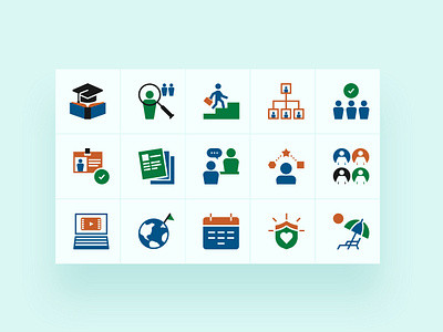 Career Icons benefits branding candidate career careers design education flat design graphic design graphics hiring icons illustration illustrator jobs network recruitment resume vector vector art