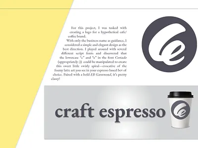 craft espresso branding design logo minimal typography