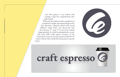 craft espresso branding design logo minimal typography