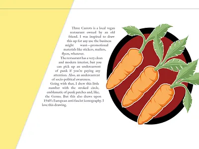 Three Carrots illustration vector