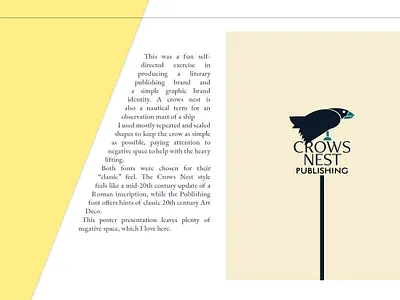 Crows Nest design illustration logo minimal typography vector