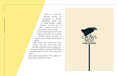 Crows Nest design illustration logo minimal typography vector