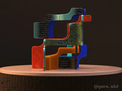 Modernismo. Letter A ***36Days of Type 2021 3d 3d art 3d artist 3dfont 3dillustration 3dtype 3dtypo abstract art abstract design art direction color colors constructivism design playfont shapes type typeface typography