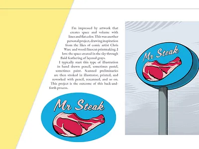 Mr Steak illustration typography vector