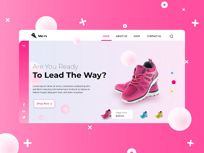 Shoe Company Landing Page Concept landing page design ui ui design ux website concept website design