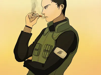 shikamaru design icon illustration