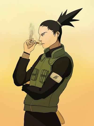 shikamaru design icon illustration