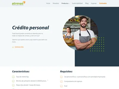 Atrevus adobexd brandidentity branding clean corporativedesign css financial credit fintech html5 minimalist redesign ui ux webdesign website wordpress