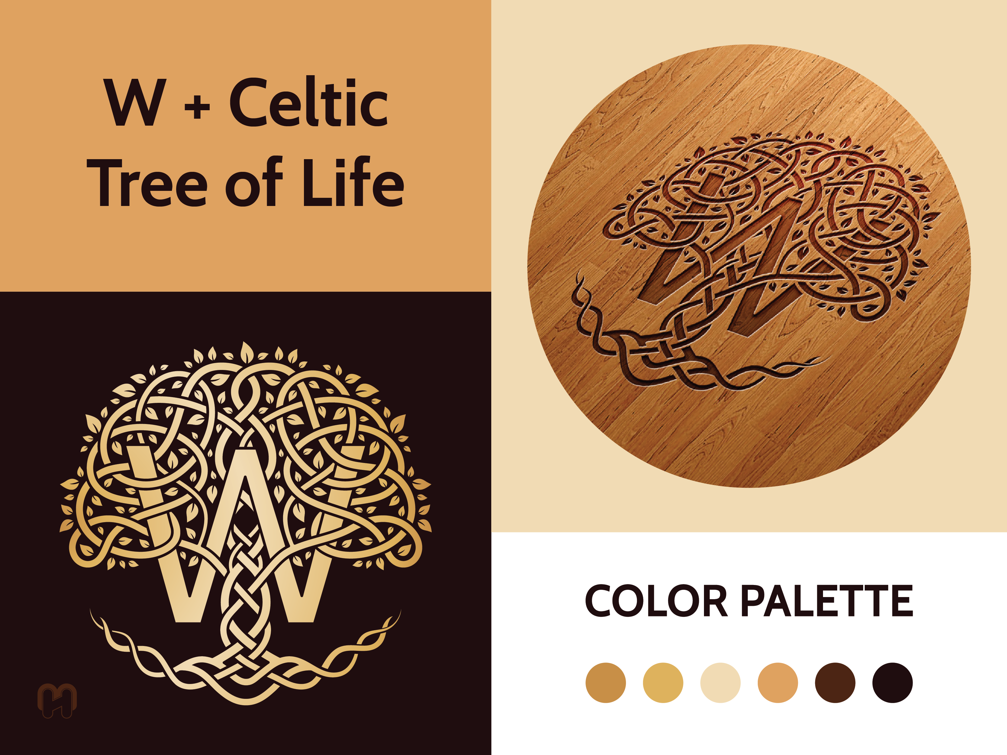 Example of Crafted Celtic Logo With Knotwork Art