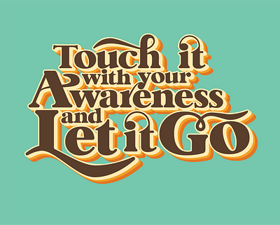 Awareness design flat logo illustrator cc lettering retro colors retro font typography vector