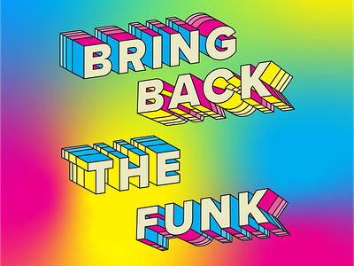 Funk2 3d design 3d lettering design illustrator cc lettering typography vector