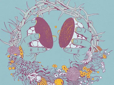 Mustard seed digital coloring drawing illustration penandink photoshop