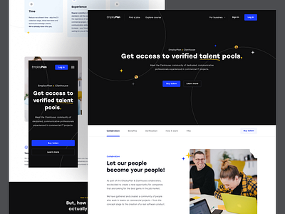 EmployPlan - Landing page design figma landing token typography ui design ux design