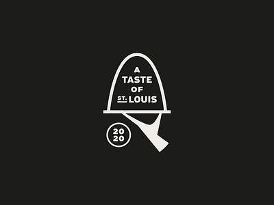 Just a Taste arch branding design food fundraiser illustration logo louis missouri saint st louis taste