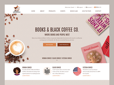 Books & Black Coffee // Web Design book store book store web design book web design coffee ecommerce ecommerce web design retail retail web design