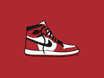 Chicago Jordan 1s chicago icon illustration jordan jordan1 jordans michael jordan nike sneakers spot illustration vector