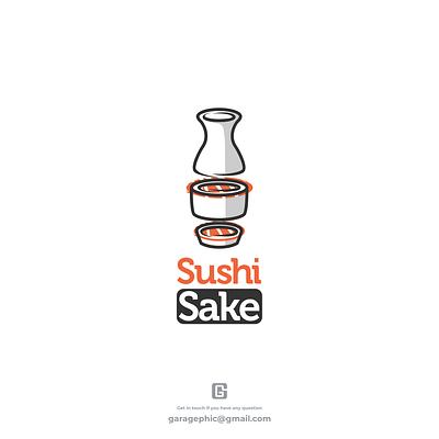 sushi sake brand branding design doublemeaning dualmeaning graphicdesigns illustration logo logodesign vector