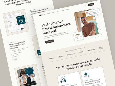 HR Management Web Design employee engagement figma template hr management hr management software landing page performance performance management product design uihut uiux design web design website design