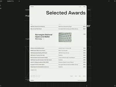 SNØHETTA / RDSGNC architecture clean design flat grid layout minimal page ui ux