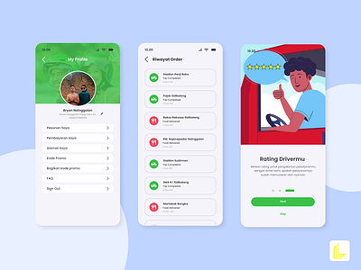 Ojek Kita Profile creative design illustration mobile app ui design uiuxdesign ux design