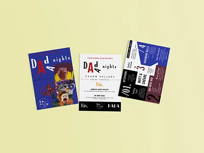 Dada Nights Menu adobe illustrator adobe photoshop collage art dada art menu design