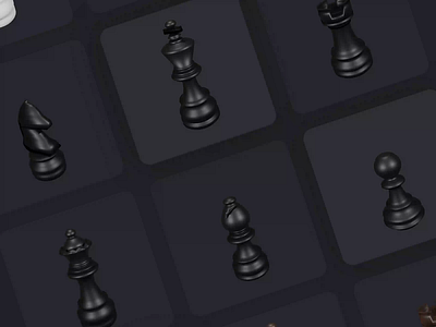 Chess Pieces 3D Illustration 3d 3d animation 3d art 3d artist animated animated gif animation chess chess piece chessboard clean clean design clean illustration clean ui design designs illustration illustration art illustrations ui