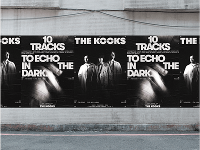 THE KOOKS . 10 TRACKS TO ECHO IN THE DARK clean design flat graphic design layout poster thekooks
