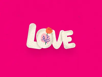 Love Illustration 3d freebies grain texture illustrations love lovely lover mockups typography typography art vector