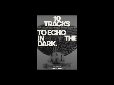 THE KOOKS . 10 TRACKS TO ECHO IN THE DARK clean design flat graphic design layout poster thekooks