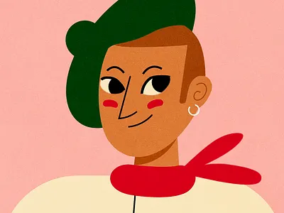 I'm back! 2d animation artist character design french gay gif illustration lgbtq queer wink