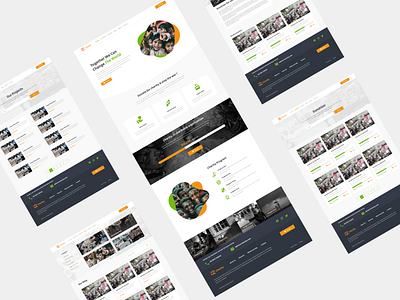 Charity Website character design charity clean elegant design fundraising orange uiux white