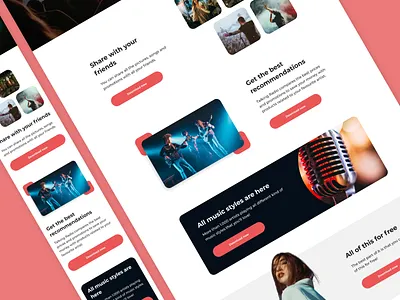 UI design Talking Radio landing page design landing page mobile mobile ui music product design ui ui design ui ux ux design