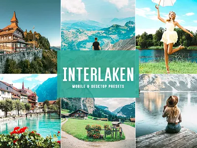 Free Interlaken Mobile & Desktop Lightroom Presets branding design design art desktop design download dribbble dribbble best shot free freebie illustration lightroom presets mobile photography presets ui ux wedding presets