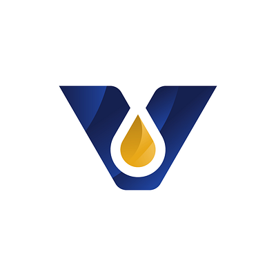 V Oil Logo awesome logo gradient color lettermark logo logo inspiration lubricant modern logo monogram new logo oil v letter v logo water drop